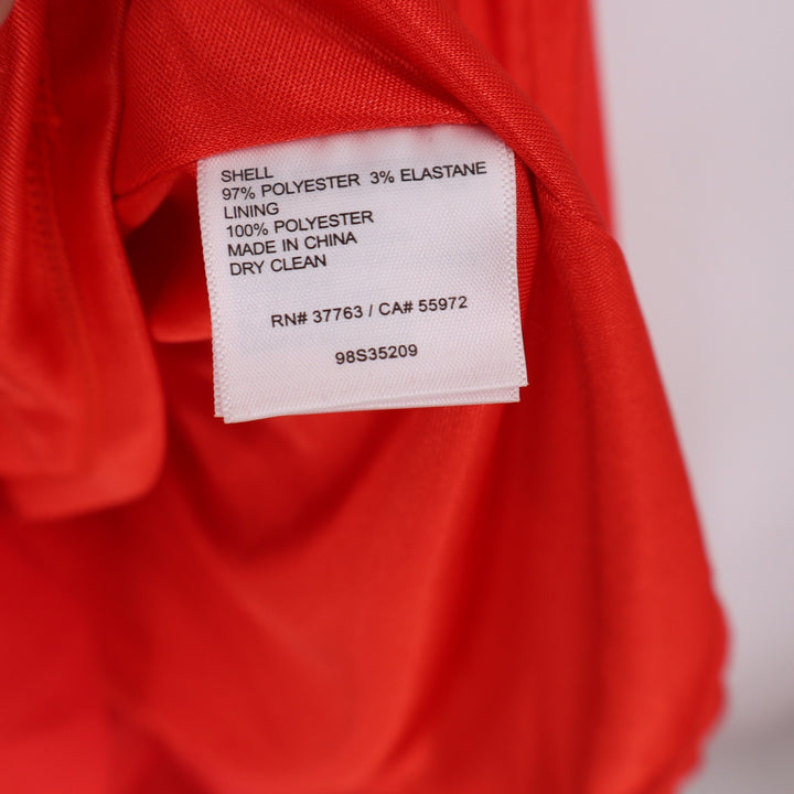 Laundry by Shelli Segal Dress Womens 14 High-Low Ruffle Red Spaghetti Fair