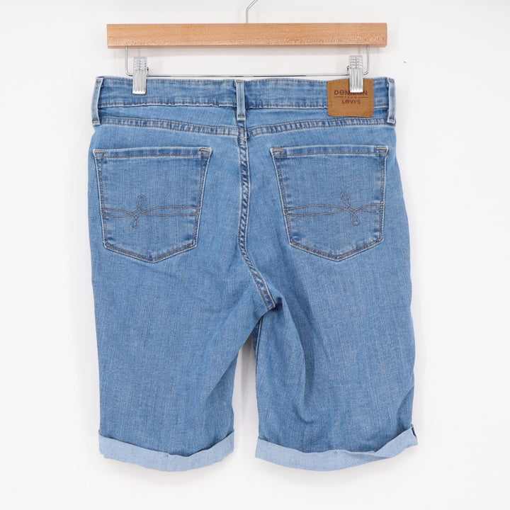 Denizen from Levi's Shorts Women's 6 Bermuda Blue Mid Rise Excellent