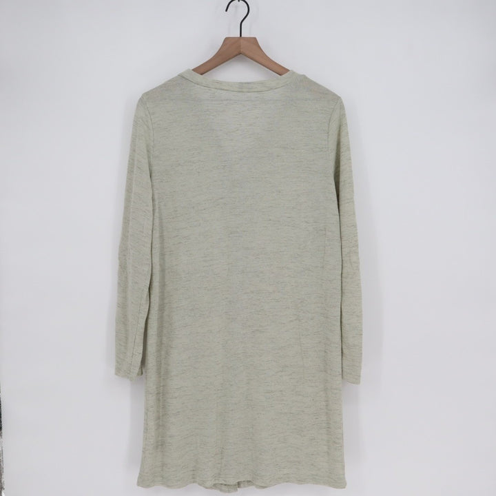 Cardigan Sweater Women Medium Beige V-Neck Front Button Long Sleeve Outdoor Wear