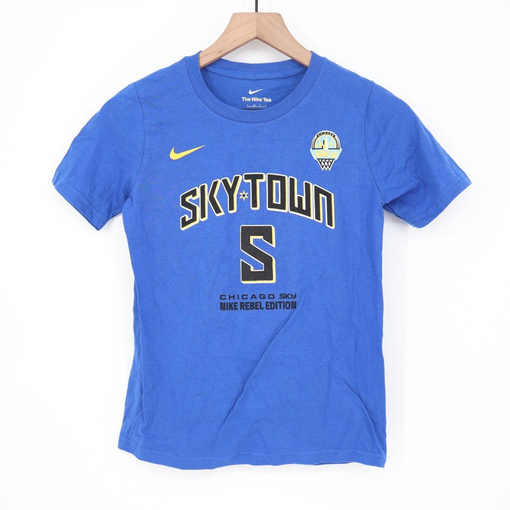 Nike Chicago Sky Angel Reese #5 SkyTown Rebel Edition Blue Youth T-Shirt S 8