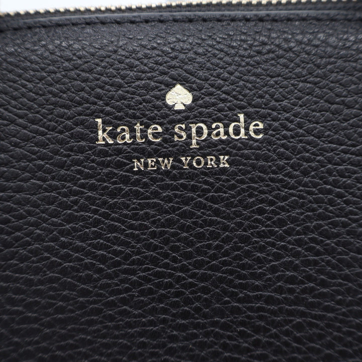 Kate Spade Parker Medium Satchel Black Pebbled Leather Bag