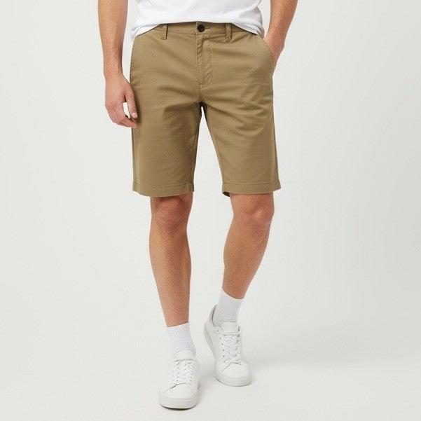 Banana Republic Men's Tan Chino Shorts Flat Front Stretch Size 34