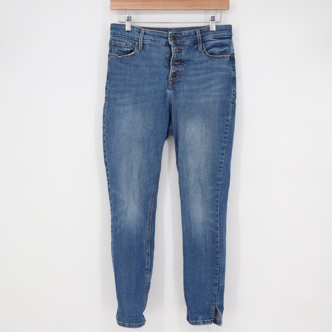 Old Navy Rockstar Super Skinny High Rise Button Fly Jeans Blue Size 6