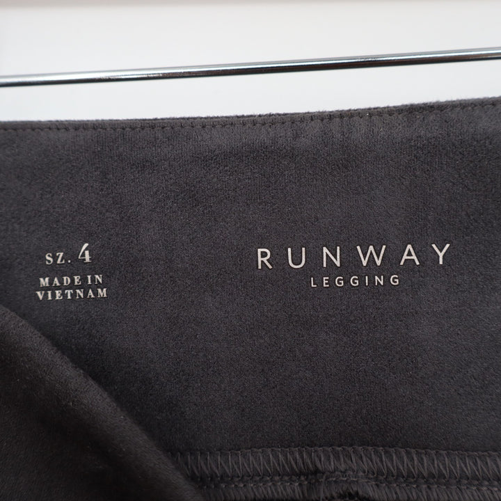 White House Black Market Suede Runway Leggings Womens 4R Asphalt Yoga Workout