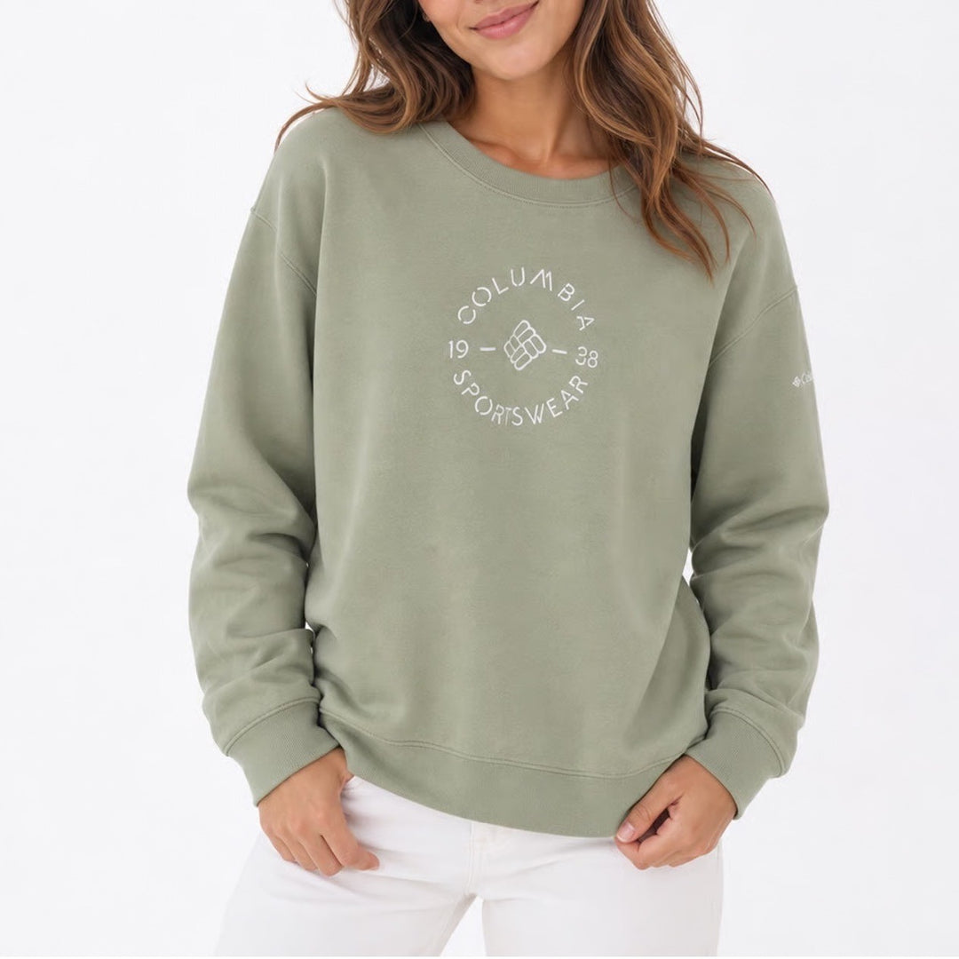 Columbia Sportswear Sage Green Graphic Crewneck Sweatshirt XL Logo