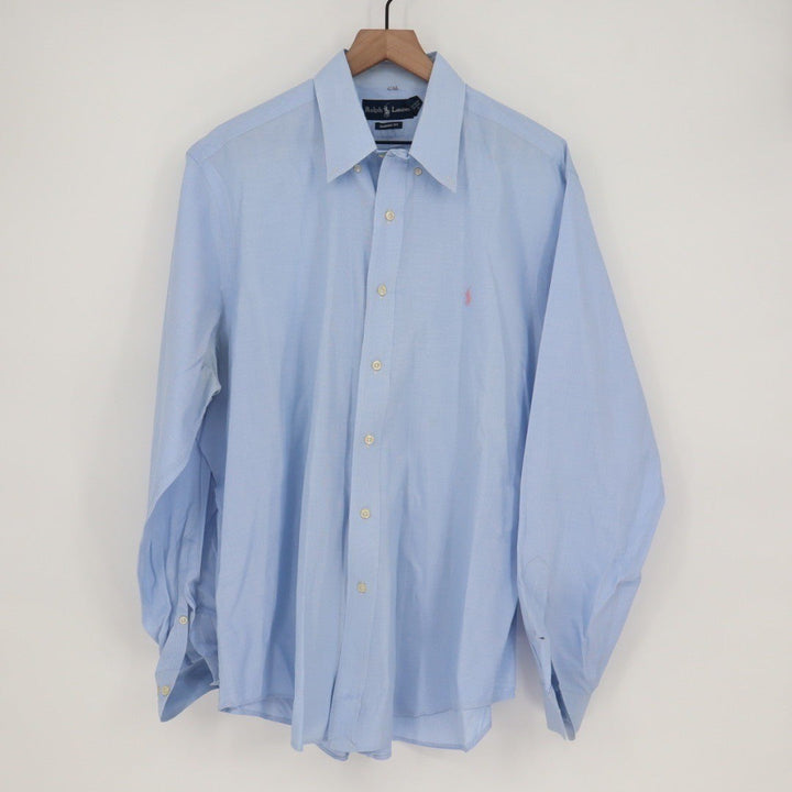 Ralph Lauren Classic Fit Light Blue Button Down Shirt Men's XL 17 1/2 Neck