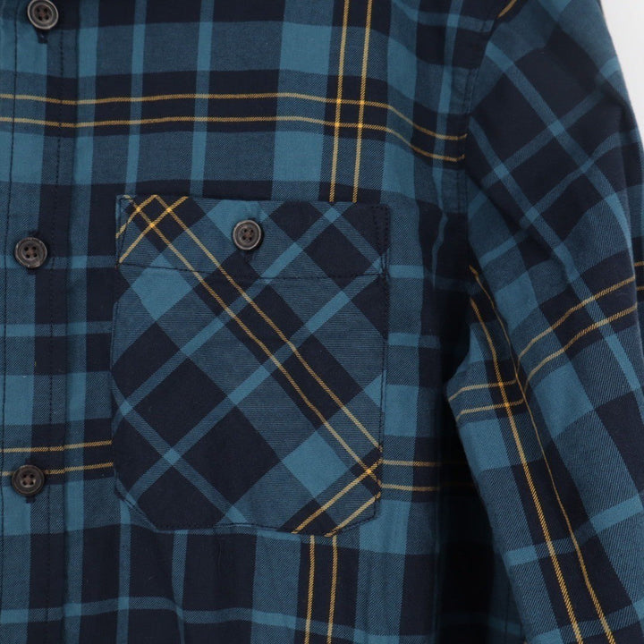 The North Face Mens Long Sleeve Plaid Button Up Shirt Blue Yellow Size M