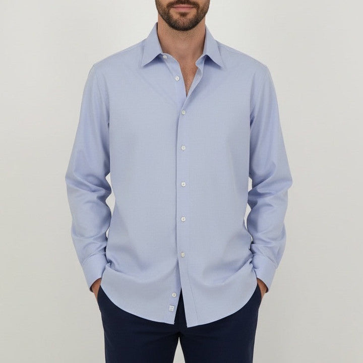Wilkes & Riley Light Blue 100 Supima Cotton Classic Fit Dress Shirt 17 1/2 x 35