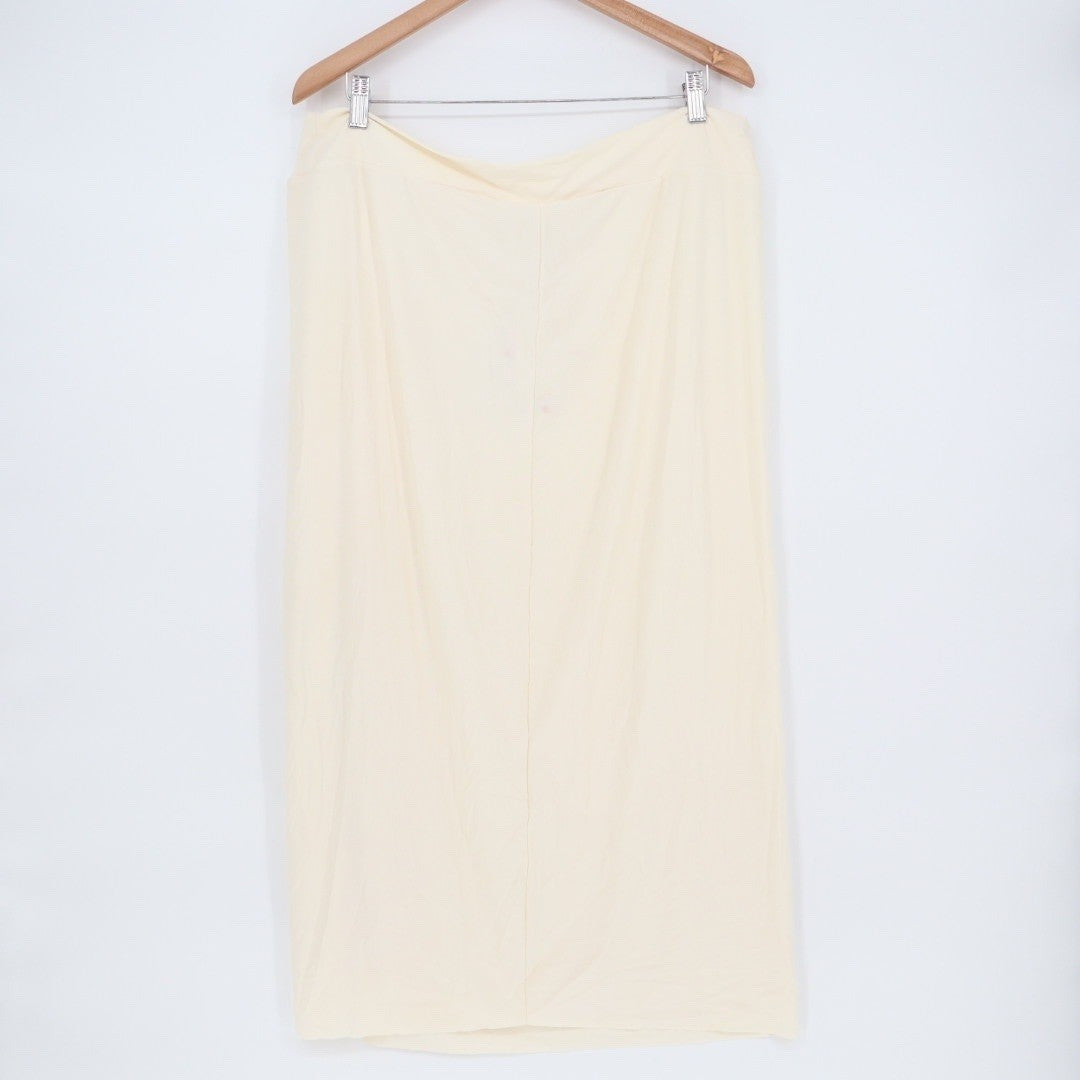 CALLA Knit Twist Front Maxi Skirt Cream XXL Recycled Nylon Spandex Travel