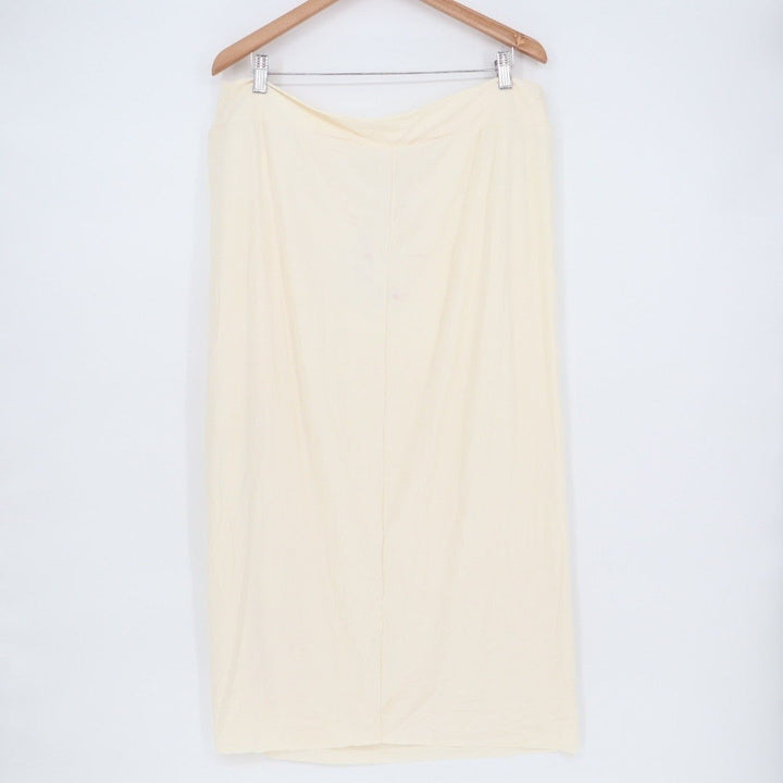 CALLA Knit Twist Front Maxi Skirt Cream XXL Recycled Nylon Spandex Travel