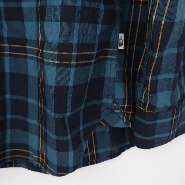 The North Face Mens Long Sleeve Plaid Button Up Shirt Blue Yellow Size M