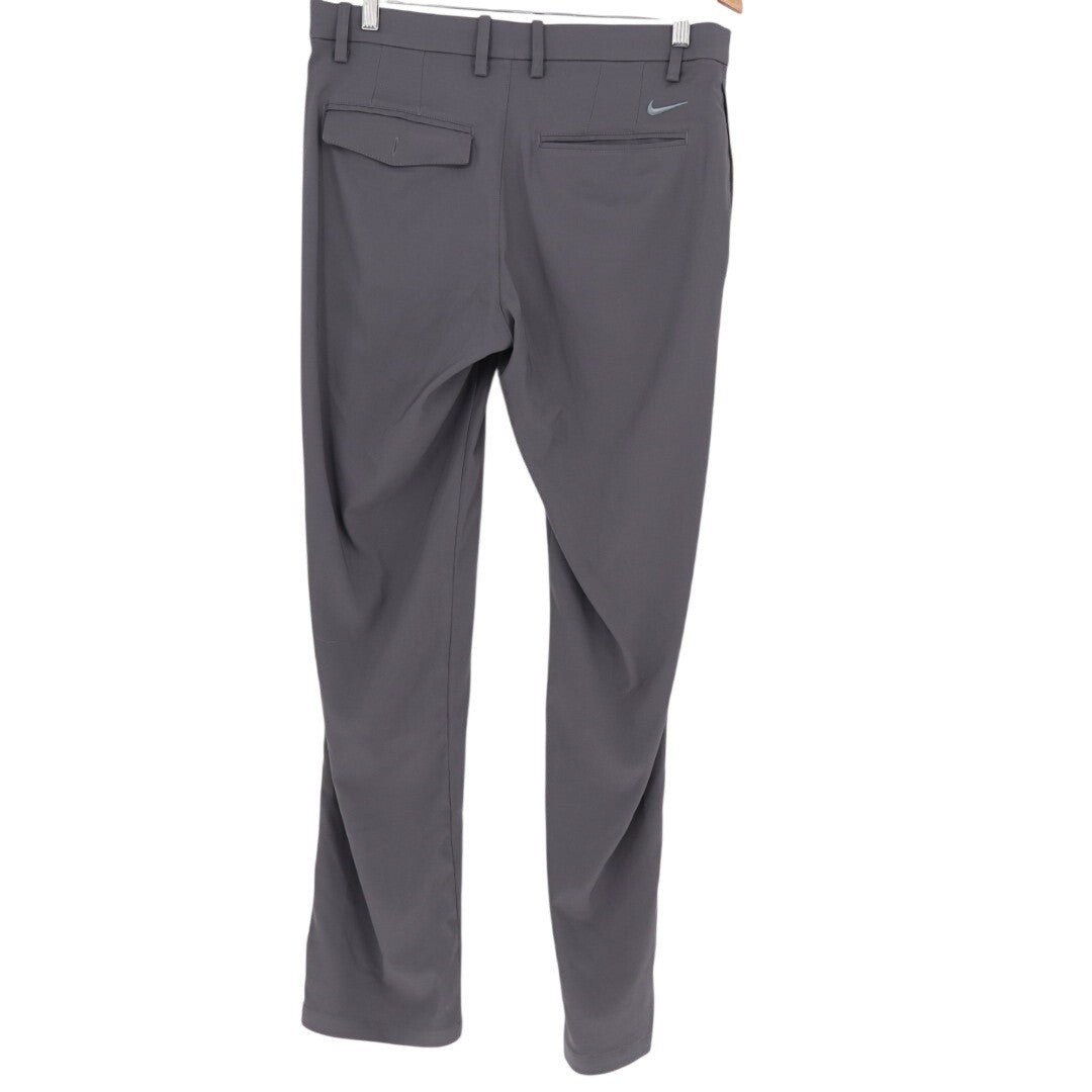 Nike Dri-Fit Golf Pants Mens Medium Gray Stretch Slash Pockets Straight Leg