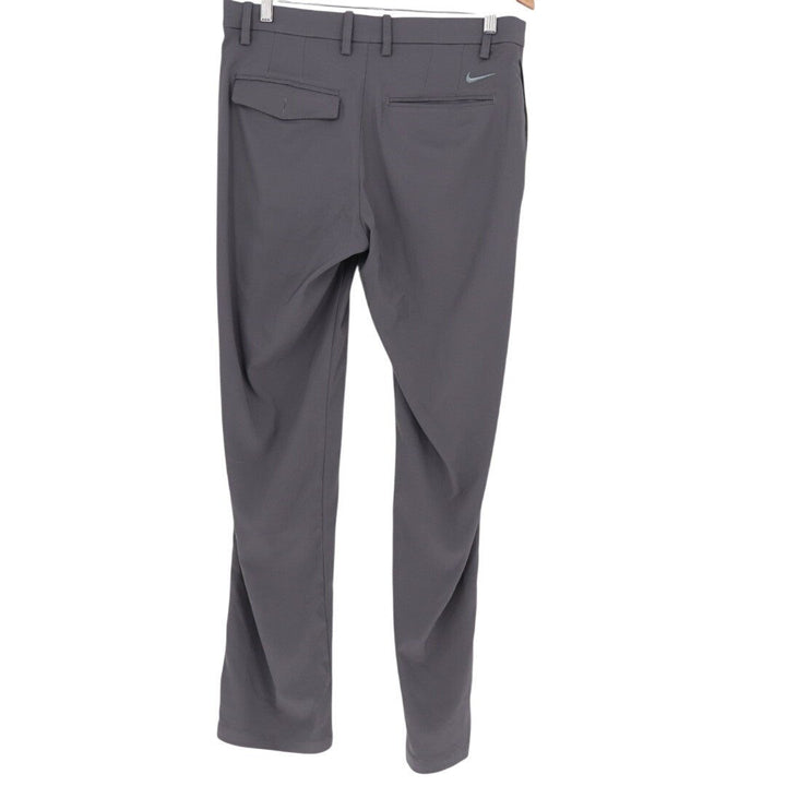 Nike Dri-Fit Golf Pants Mens Medium Gray Stretch Slash Pockets Straight Leg