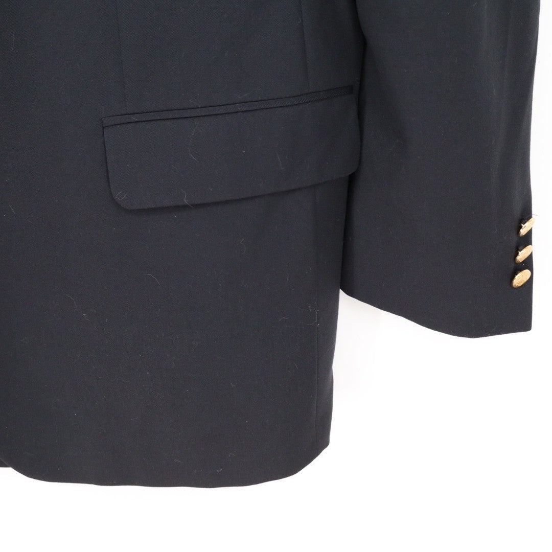Grant Thomas Lord Taylor Black Wool Blend Blazer 46 Long Mens Suit Jacket