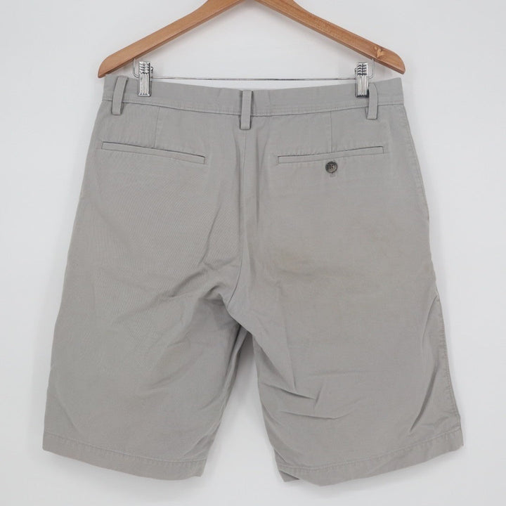 Banana Republic Emerson Chino Shorts Mens 32 Gray Cotton Outdoor Everyday Wear