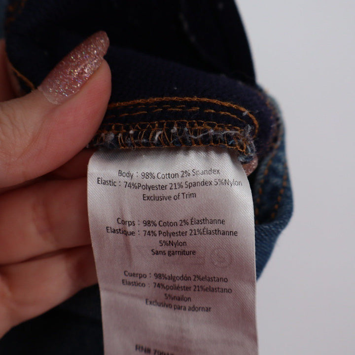 INDIGO BLUE Womens 1X Denim Maternity Overalls Distressed Crop Leg Raw Hem