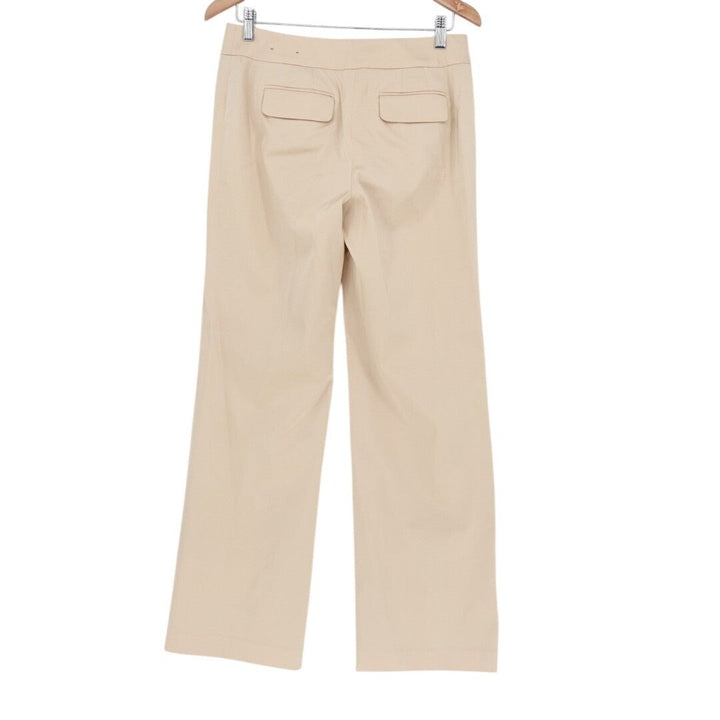 Ann Taylor Signature Fit Dress Pants Women 4 Tan Stretch Just Below Waist Formal