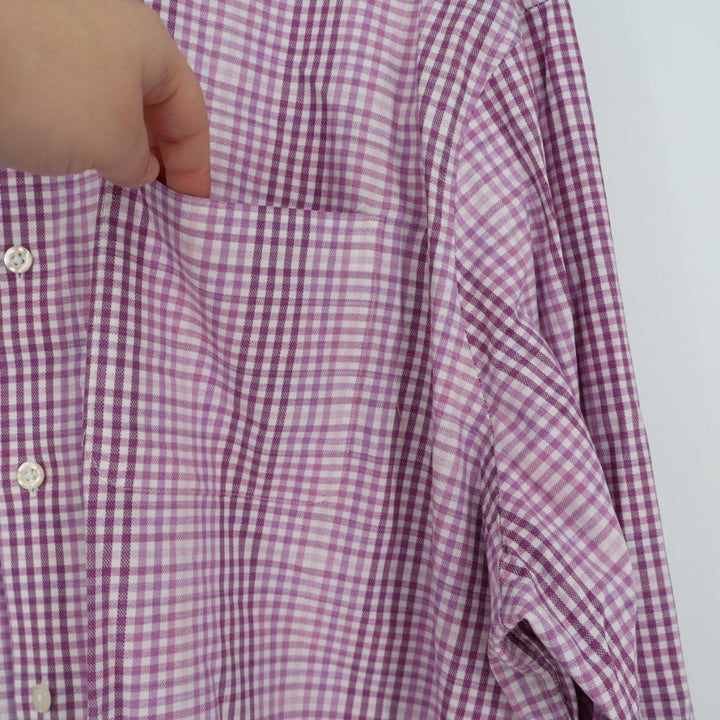 johnnie O Prep-formance Gingham Button Down Shirt Men's XXL