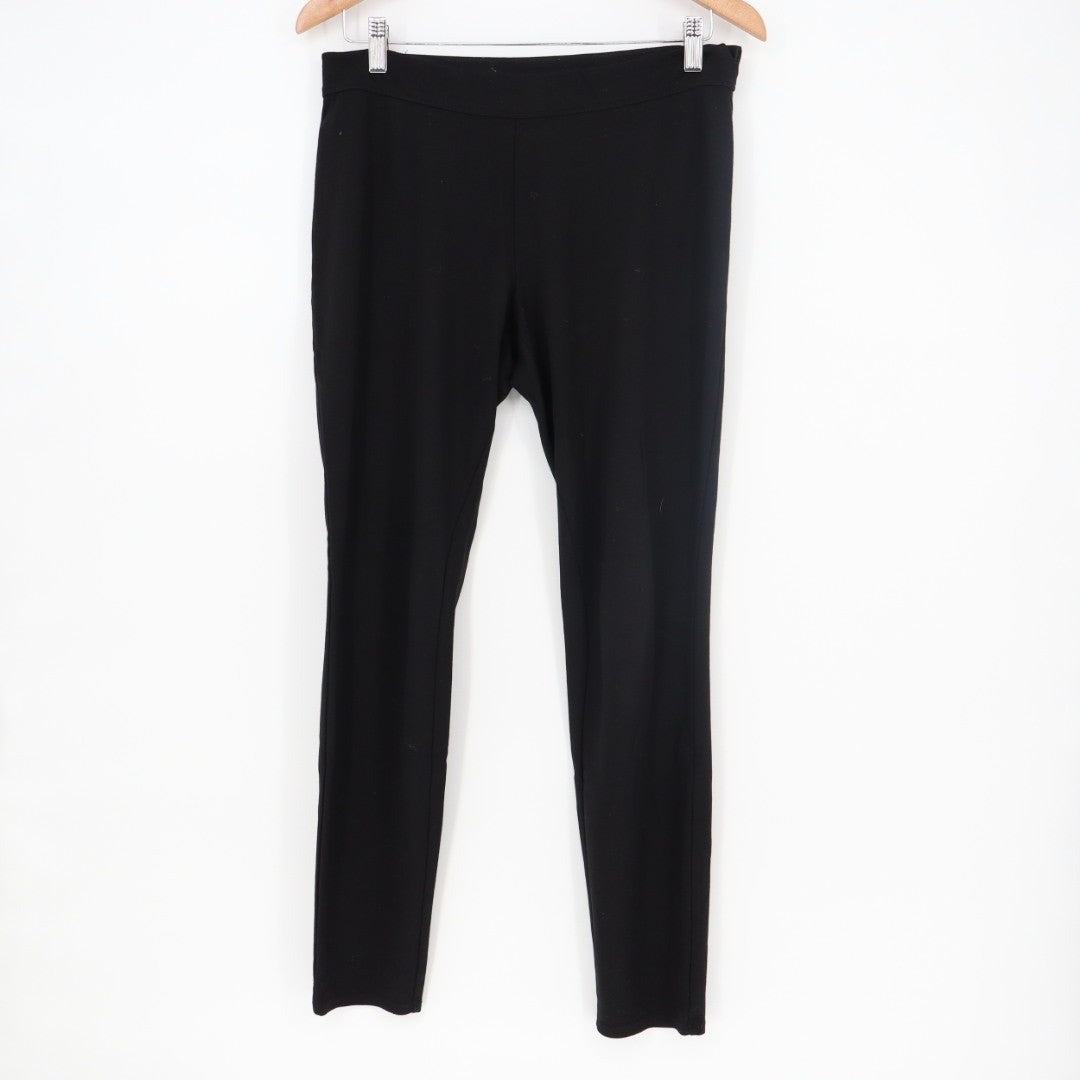Ankle Legging Womens 30 Black Stretch Mid Rise Pull On High Waist Skinny Leg