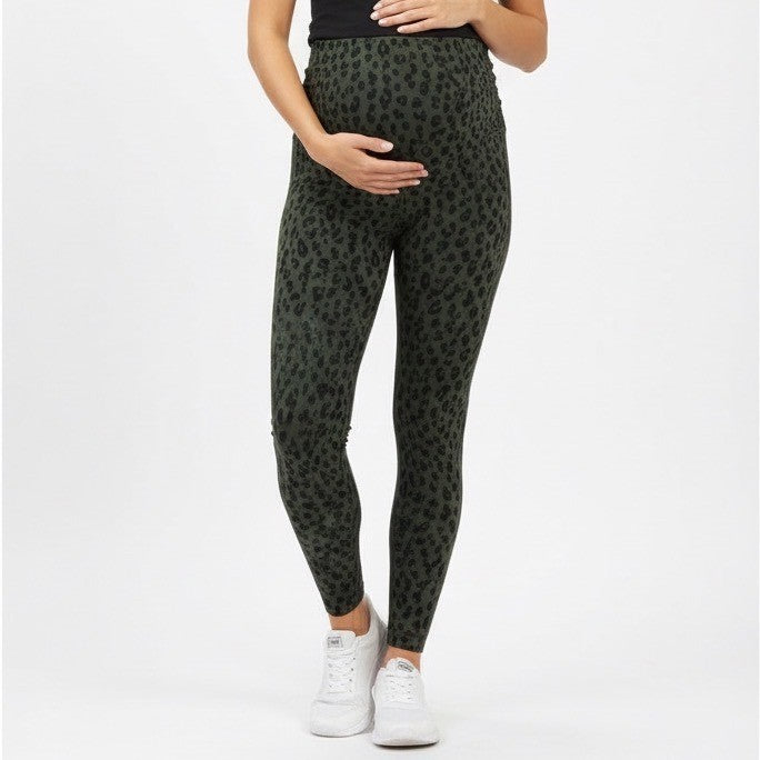 Old Navy Active Elevate Legging Go Dry Leopard Print Olive Green XL