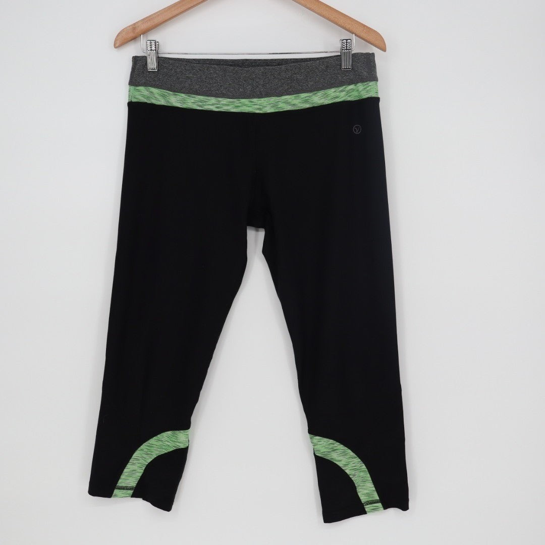 Vogo Athletica Capri Leggings Womens Medium Black Stretch Active Wear Workout