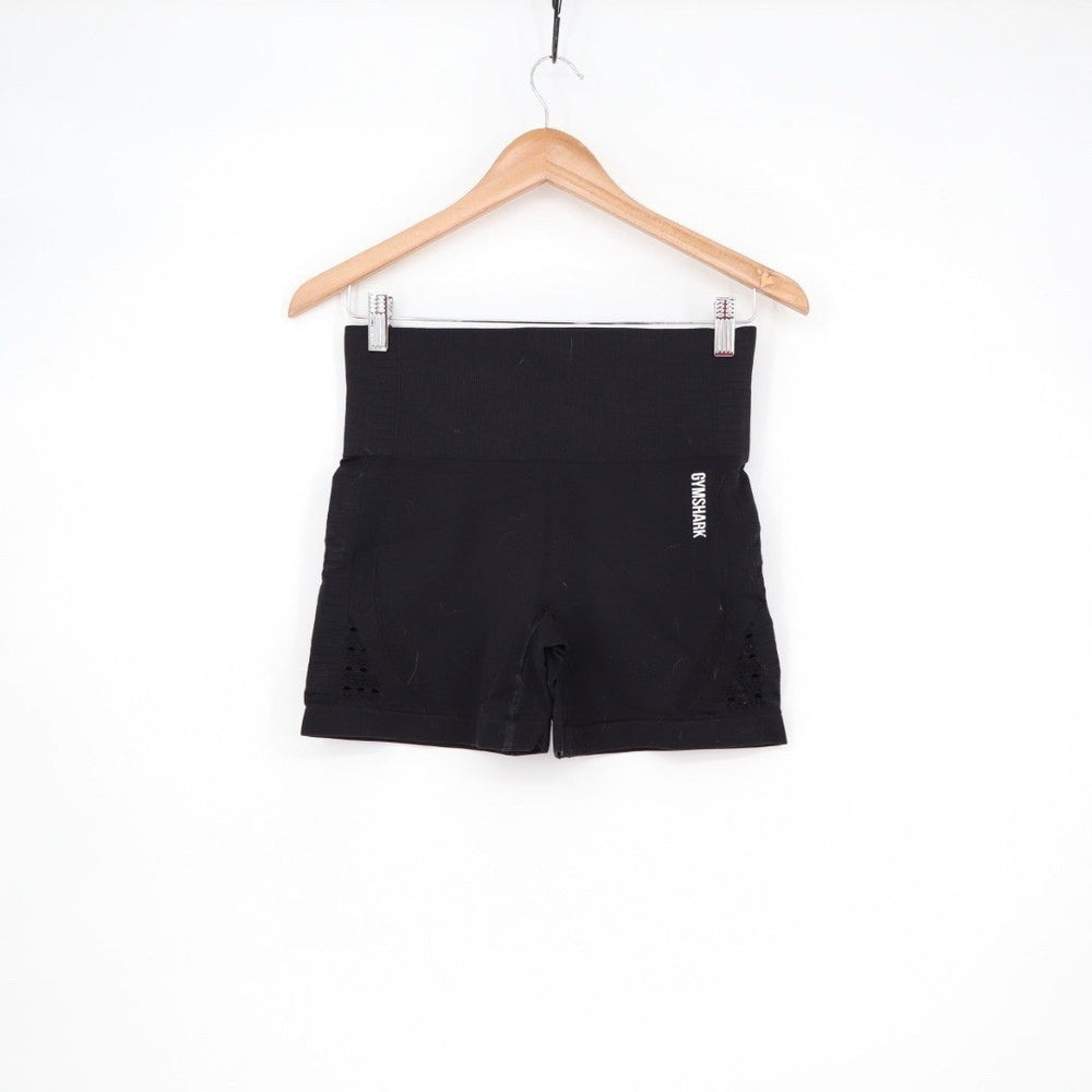 Gymshark Seamless High Waisted Black Workout Shorts Size M