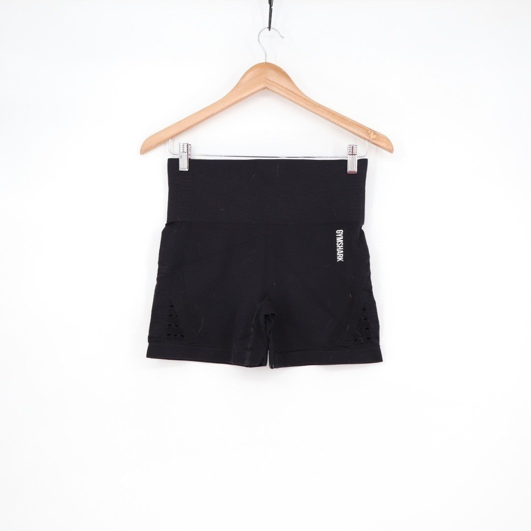 Gymshark Seamless High Waisted Black Workout Shorts Size M