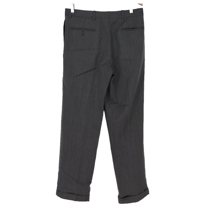 Jos. A. Bank Executive Dress Pants Mens 34x31 Black Plated Herringbone Straight