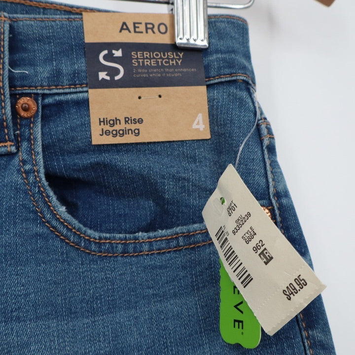 Aéropostale Jegging Jeans Womens 4 Blue Denim Cotton Stretch High Rise Skinny