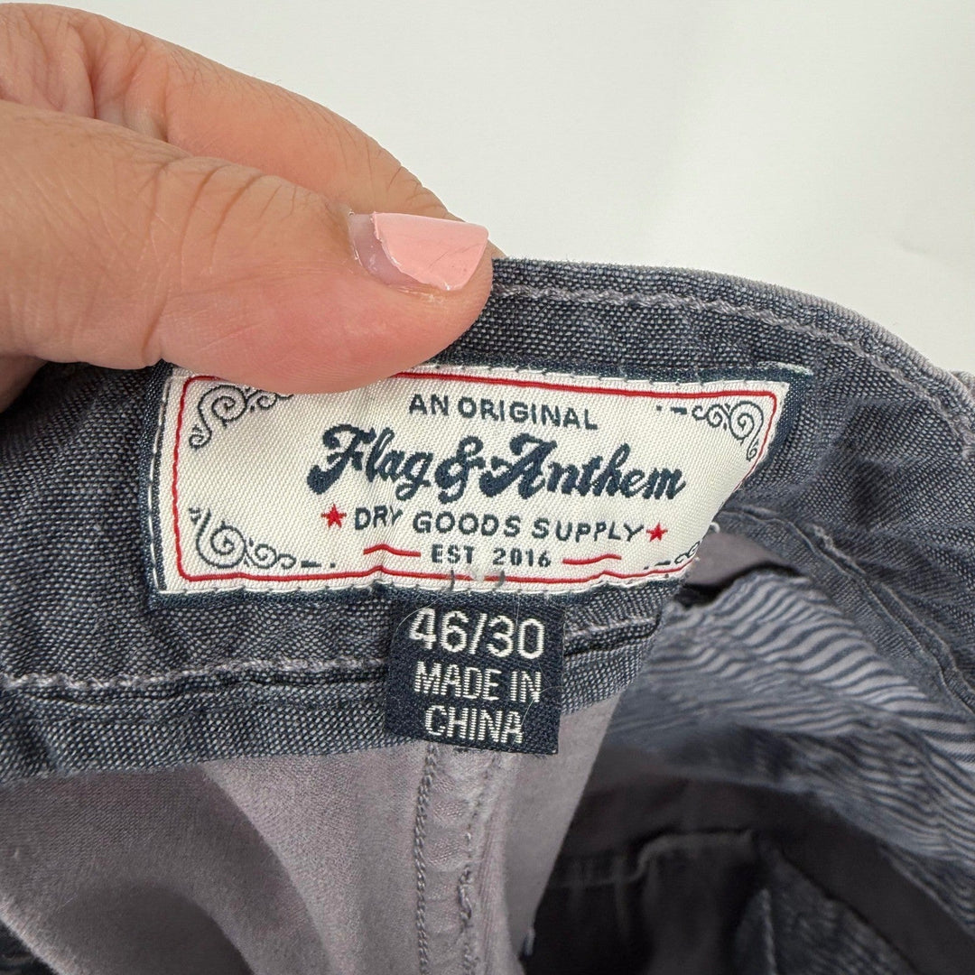 Flag & Anthem Dry Goods Supply Gray Chino Pants Mens Size 46x30