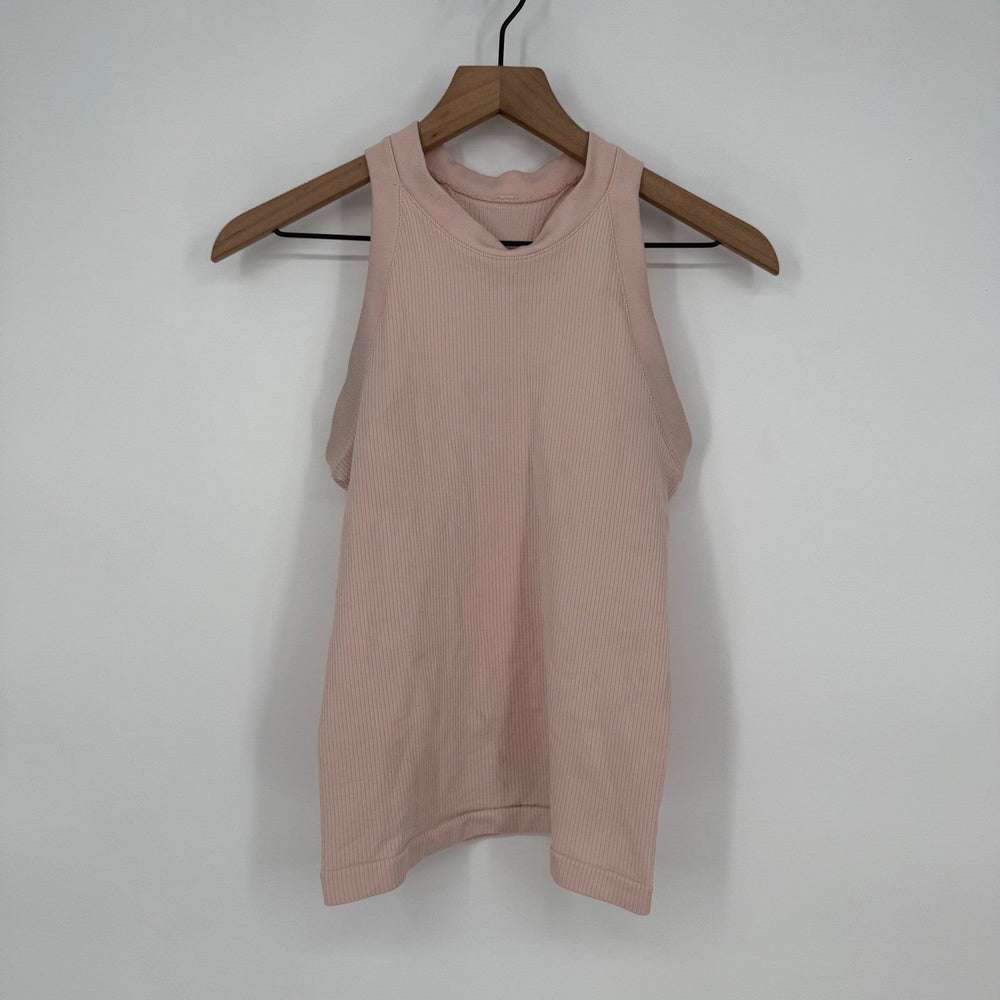 Lululemon Light Pink Ribbed Racerback Tank Top Mock Neck Sleeveless