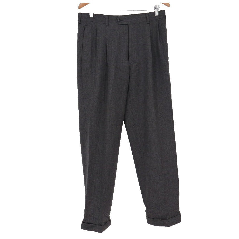 Jos. A. Bank Executive Dress Pants Mens 34x31 Black Plated Herringbone Straight