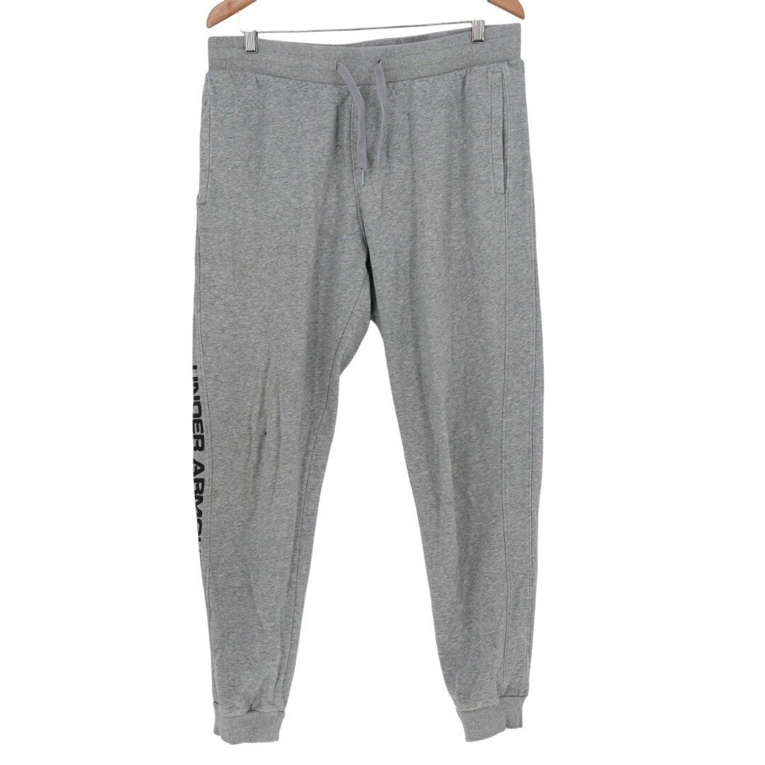 Under Armour Jogger Pants Womens XL Heather Gray Slash Pockets Drawstring Waist