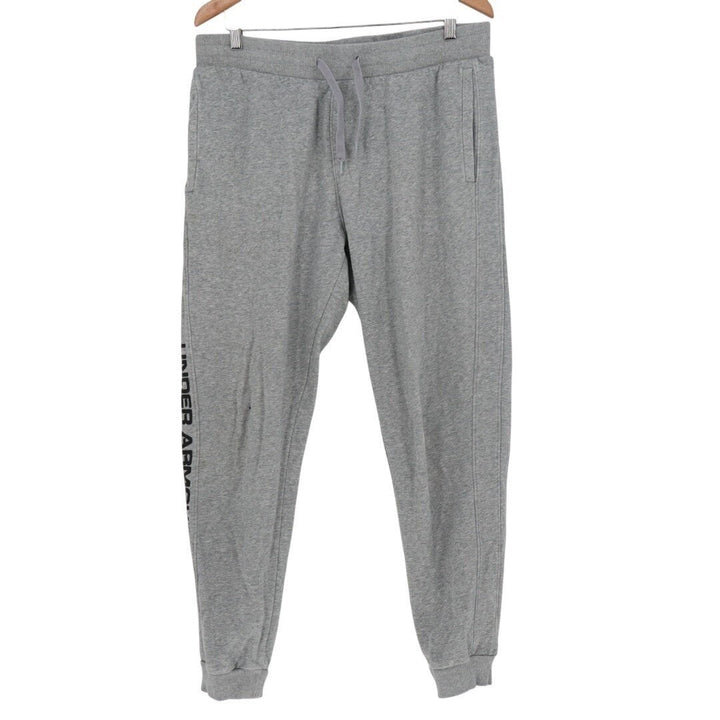 Under Armour Jogger Pants Womens XL Heather Gray Slash Pockets Drawstring Waist