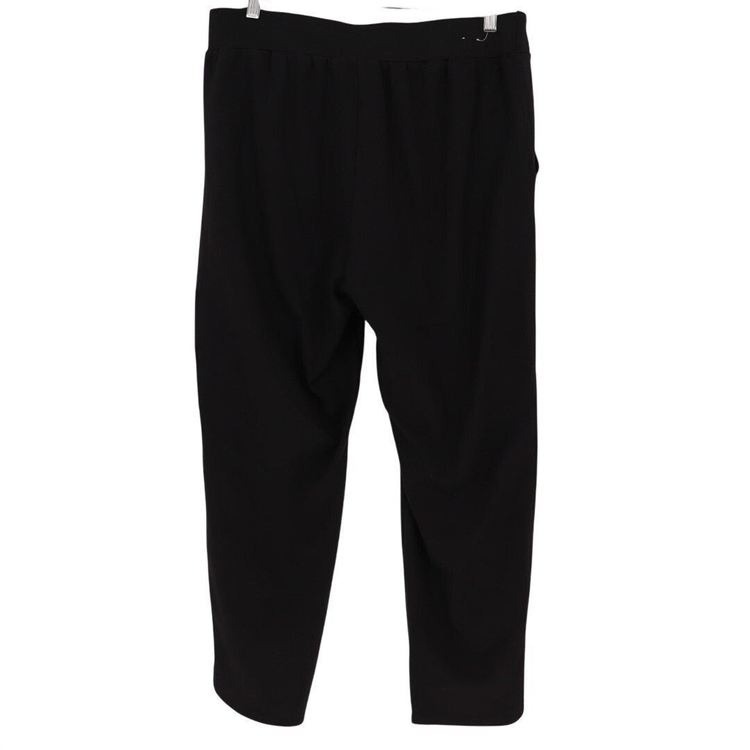 Rachel Zoe Los Angeles New York Ankle Pants Womens Large Black Stretch Pull On