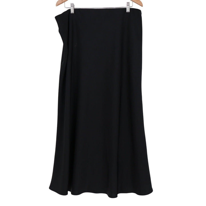 A New Day Black Maxi Skirt Elastic Waist Pull On Size XXL