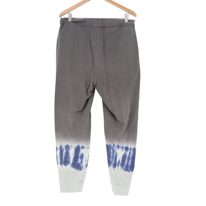 Beach Lunch Lounge Sweatpants Womens Large Gray Cotton Tie Dye Tapered Leg