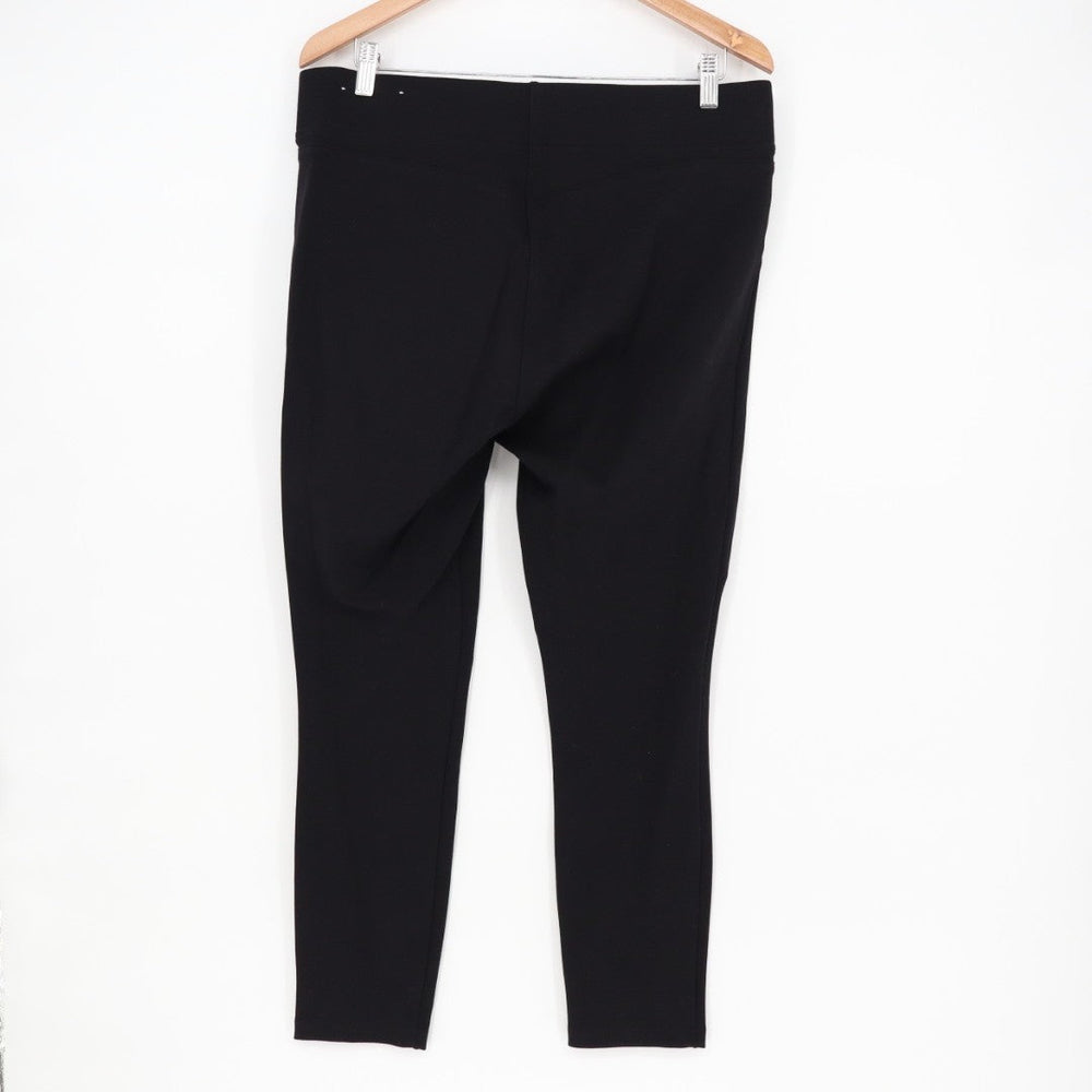 Loft Outlet Leggings Womens Large Black Stretch Knit Workwear Cropped Yoga