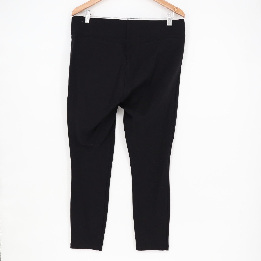 Loft Outlet Leggings Womens Large Black Stretch Knit Workwear Cropped Yoga