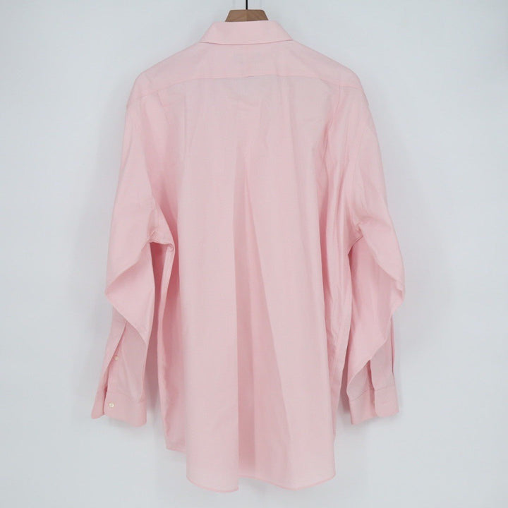 Wilkes Riley Mens Pink Classic Fit Supima Cotton Dress Shirt 17 12 x 35