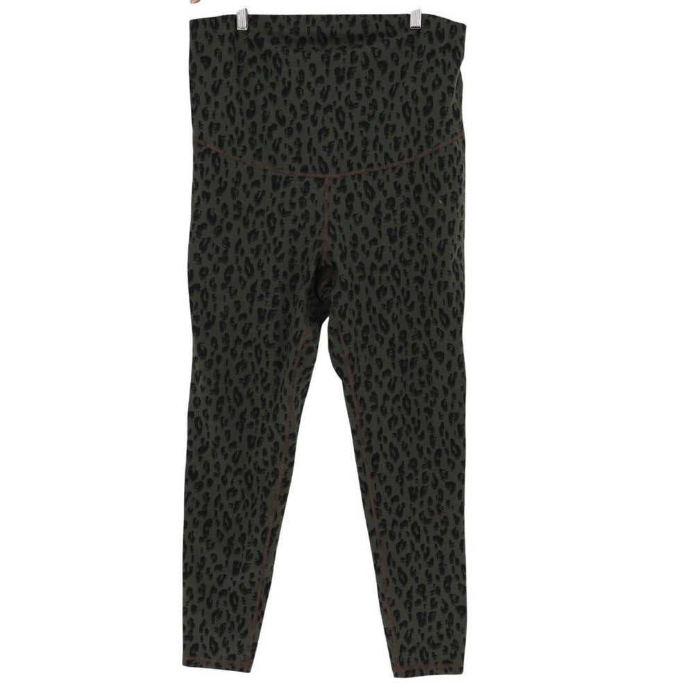 Old Navy Active Elevate Legging Go Dry Leopard Print Olive Green XL