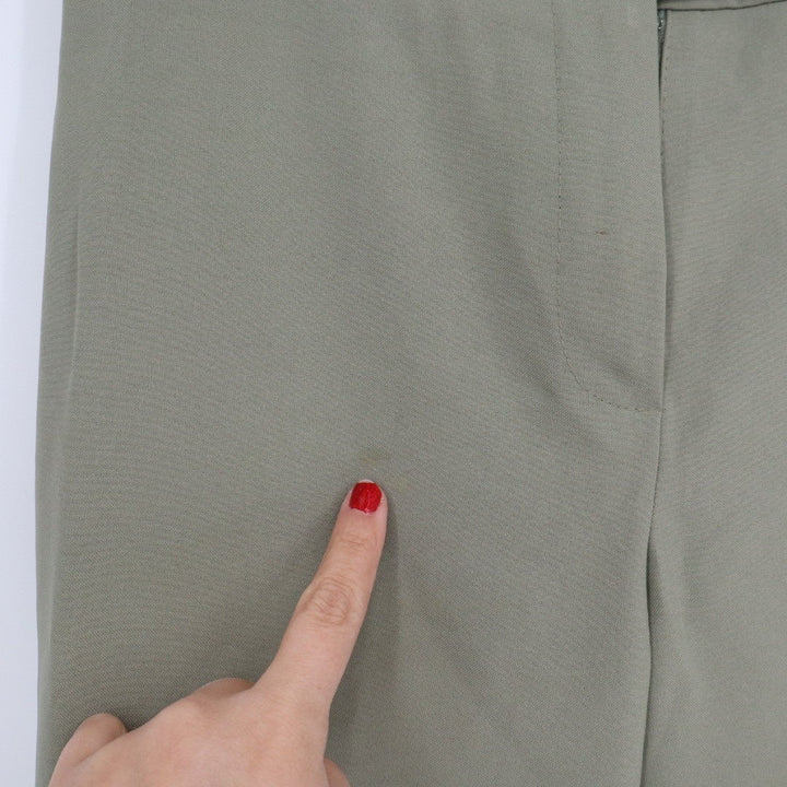 Star City Dress Pants Womens 5 Sage Green Slash Pockets Cuffed Hem Straight Leg
