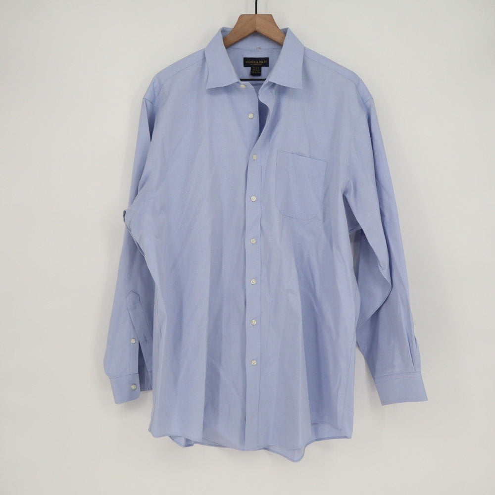 Wilkes & Riley Light Blue 100 Supima Cotton Classic Fit Dress Shirt 17 1/2 x 35