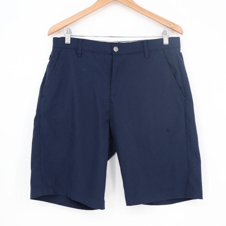 Kirkland Signature Golf Shorts Mens 32 Blue Mid Rise Slash Pockets Performance