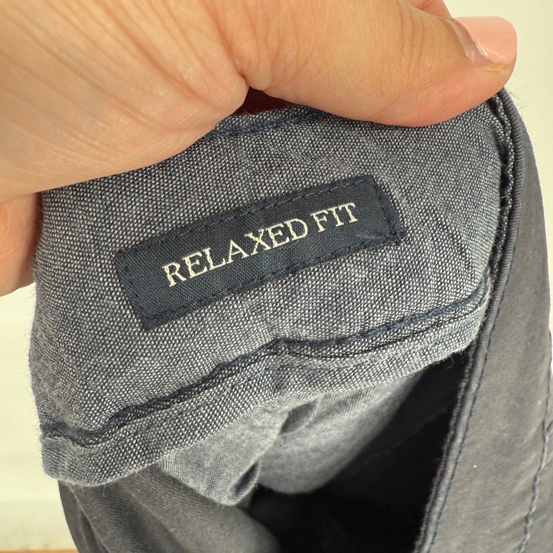 Flag & Anthem Mens Pants Relaxed Fit Navy Blue Cotton Spandex Size 46x30