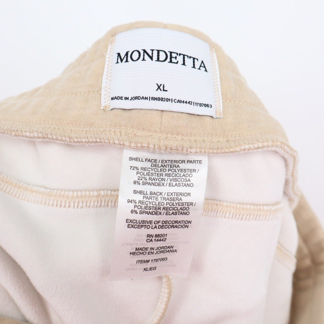 MONDETTA Khaki Beige Sweatpants Joggers Pants XL Recycled Polyester Blend