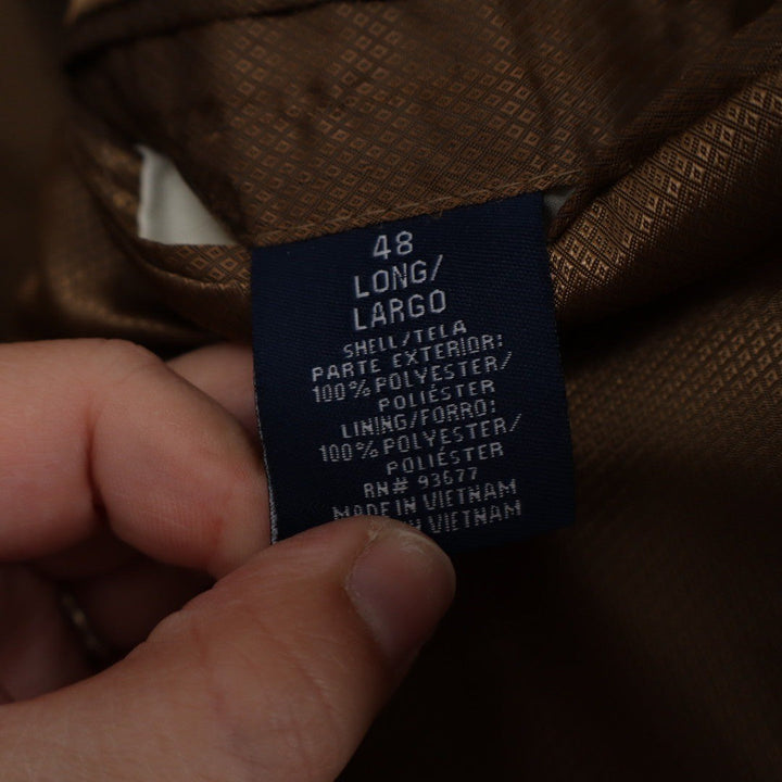 Stafford Essentials Tan Corduroy Blazer Sport Coat Mens Size 48 Long 3 Button