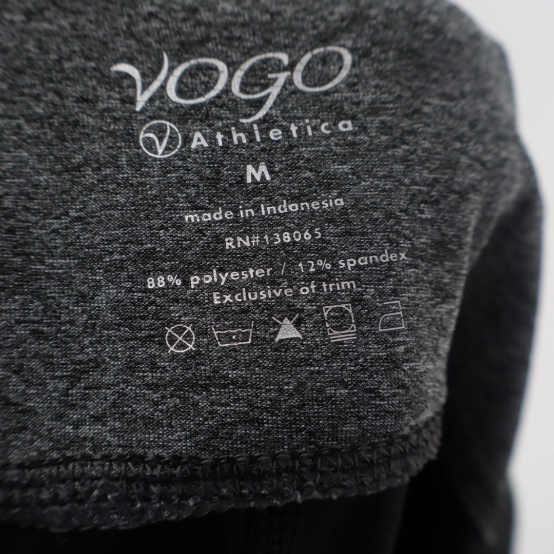 Vogo Athletica Capri Leggings Womens Medium Black Stretch Active Wear Workout