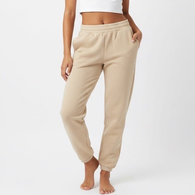MONDETTA Khaki Beige Sweatpants Joggers Pants XL Recycled Polyester Blend