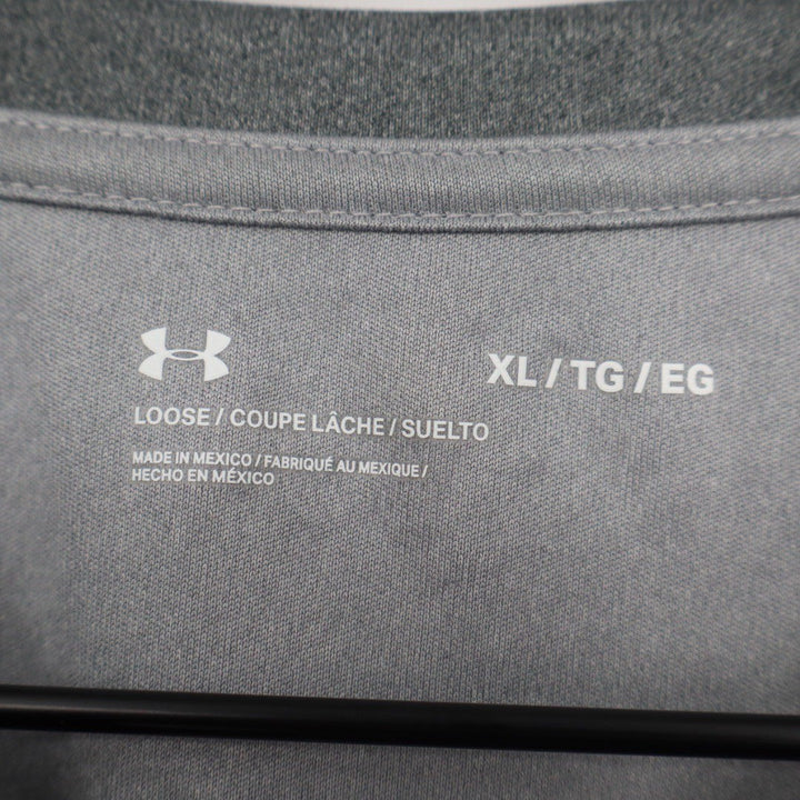 Under Armour Mens Gray Loose Fit Raglan Sleeve T Shirt Size XL